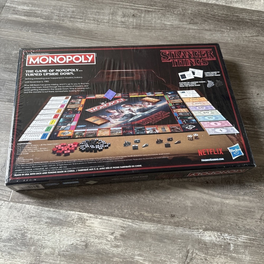 Monopoly Stranger Things 2017 Netflix Hasbro Board Game (NEW & SEALED IN BOX) - Picture 2 of 2